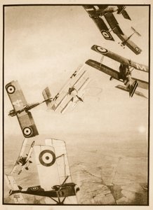La muerte de Werner Voss, ilustración de "Flying Memories" de John Hamilton de Stanley Orton Bradshaw
