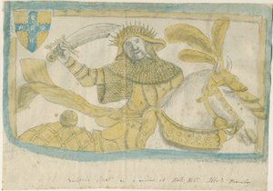 Abbots Bromley - Vidrio de Ventana en Hall Hill, s.f. [?siglo XVIII] de Stebbing Shaw