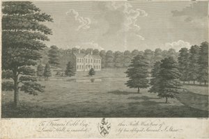 Lysways Hall: grabado de Stebbing Shaw