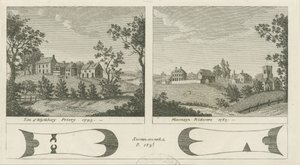 Mavesyn Ridware Hall - Casa de la Puerta: grabado, 1785 de Stebbing Shaw