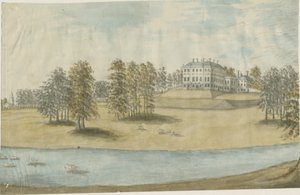 Patshull House: pintura en acuarela, s.f. [1790s] de Stebbing Shaw