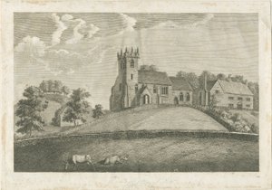 Iglesia y Parroquia de Sandon: grabado de Stebbing Shaw