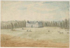 Sandwell Park - Salón: pintura en acuarela, nd [1762-1798] de Stebbing Shaw