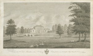 Somerford Hall: grabado de Stebbing Shaw