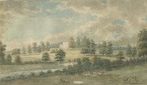 Somerford Hall: pintura en acuarela, nd [1762-1802] de Stebbing Shaw