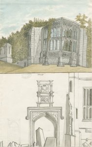 Tixall - Ventana Gótica y Antigüedades Heráldicas de Stebbing Shaw