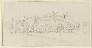 Castillo de Tutbury: dibujo a lápiz, nd [1762-1802]
