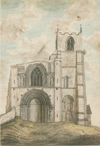 Iglesia Prioral de Tutbury: pintura en acuarela, nd [1762-1802]