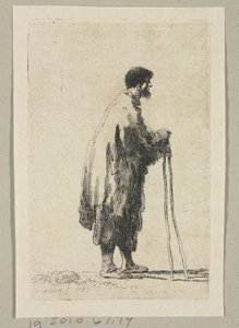 Mendigo de perfil mirando a la derecha de Stefan Juliusz Norblin de la Gourdaine
