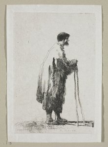 Mendigo de perfil mirando a la derecha de Stefan Juliusz Norblin de la Gourdaine