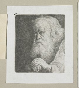 Medio cuerpo de un anciano con barba blanca de Stefan Juliusz Norblin de la Gourdaine