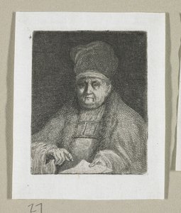 Retrato de medio cuerpo de un dignatario eclesiástico de Stefan Juliusz Norblin de la Gourdaine