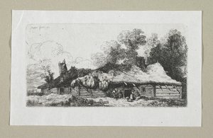 Paisaje con granja polaca de Stefan Juliusz Norblin de la Gourdaine