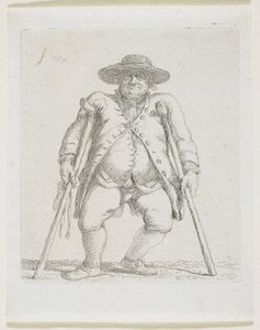Hombre con muletas; "Orlandini"