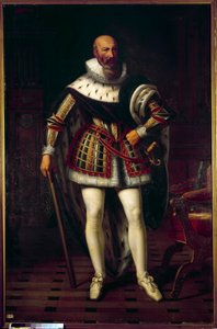 Retrato en pie de Maximiliano de Bethune, marqués de Rosny, duque de Sully (1559-1641) Pintura de Sébastien Louis Norblin de la Gourdaine (1796-1884) de Stefan Juliusz Norblin de la Gourdaine