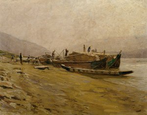 Remolcadores del Danubio cerca de Spitz de Stefan Simony