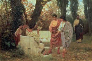 El poeta romano Catulo leyendo su poema de Stefan Vladislavovich Bakalowicz