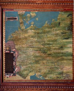 Alemania Mapa realizado por Stefano Bonsignori (? -1589) cosmógrafo y pintor italiano. Alrededor de 1581. Florencia, Palazzo Vecchio, Sala del Mappamondo