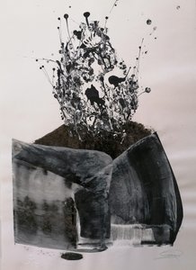 Explosión abstracta monocroma de Stefano Mazzolini