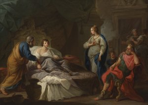 Antíoco anhelando a Estratónice, c.1740 (óleo sobre lienzo) de Stefano Pozzi