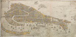 Vero e real disegno della inclita cita di Venetia. Panorama de Venecia, 1676