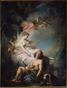 Selene y Endymion (Selene y Endymion) Pintura de Stefano Torelli (1712-1784). Óleo sobre tela