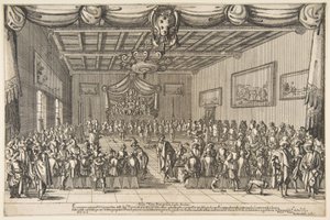 Banquete de los Piacevoli, 1627 de Stefano della Bella