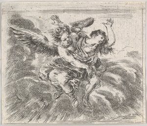 Bóreas y Orithyia, de Juego de Mitología Jeu de la Mythologie, 1644 de Stefano della Bella