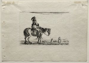 Caprichos: Caballero montado de Stefano della Bella
