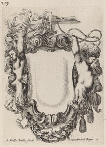 Cartucho con sátiros infantiles, 1647 de Stefano della Bella