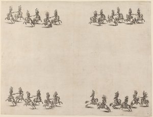 Caballeros luchando con espadas de Stefano della Bella