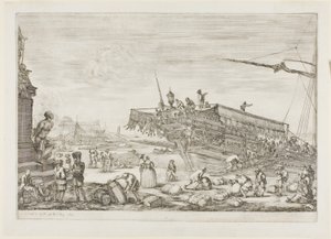 Cambio de una galera de la Orden de San Esteban de Stefano della Bella