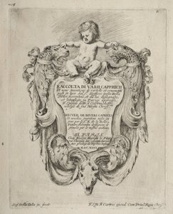 Colección de varios caprichos y nuevos diseños de cartuchos y ornamentos de Stefano della Bella