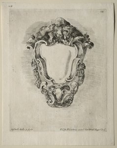 Colección de varios caprichos y nuevos diseños de cartuchos y adornos: No 12