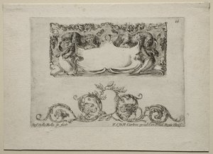 Colección de varios caprichos y nuevos diseños de cartuchos y ornamentos: No 16 de Stefano della Bella