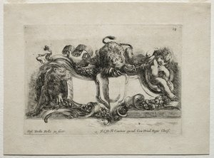 Colección de varios caprichos y nuevos diseños de cartuchos y ornamentos: No 18 de Stefano della Bella