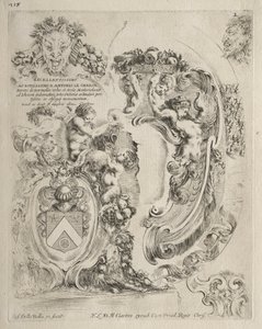 Colección de Varios Caprichos y Nuevos Diseños de Cartuchos y Adornos: No. 2, Página de Dedicación de Stefano della Bella