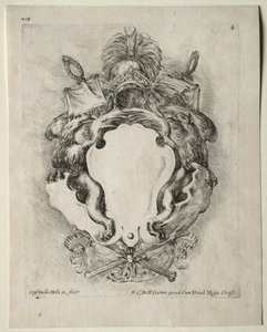 Colección de Varios Caprichos y Nuevos Diseños de Cartuchos y Adornos: No. 4 de Stefano della Bella