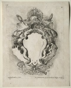 Colección de Varios Caprichos y Nuevos Diseños de Cartuchos y Adornos: No. 4 de Stefano della Bella
