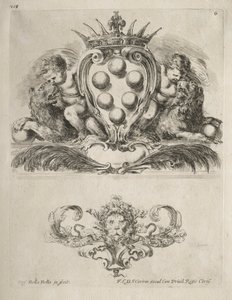 Colección de Varios Caprichos y Nuevos Diseños de Cartuchos y Adornos: No. 6