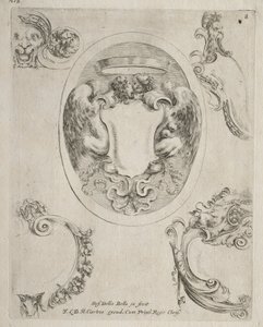 Colección de varios caprichos y nuevos diseños de cartuchos y ornamentos: No 8 de Stefano della Bella