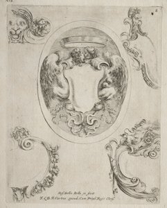 Colección de Varios Caprichos y Nuevos Diseños de Cartuchos y Adornos: No 8 de Stefano della Bella