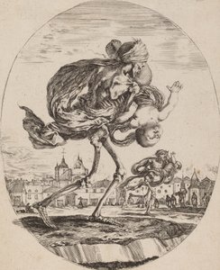 La Muerte llevando a un niño a la derecha, probablemente 1648 de Stefano della Bella