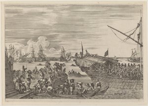 Partida de un barco de Stefano della Bella