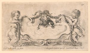 Escudo, n.º 17 de "Raccolta di varii cappriccii et nove inventioni di cartelle et ornamenti" de Stefano della Bella