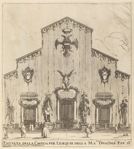 Fachada de la Iglesia de San Lorenzo, Florencia, 1637 de Stefano della Bella