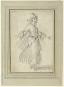 Bailarina en un traje exótico de Stefano della Bella