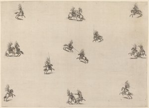 Caballeros luchadores, 1652 de Stefano della Bella
