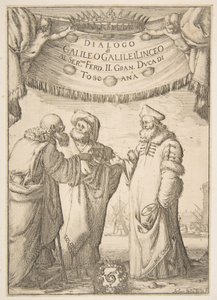 Frontispicio para Dialogo di Galileo Galilei, 1632 de Stefano della Bella