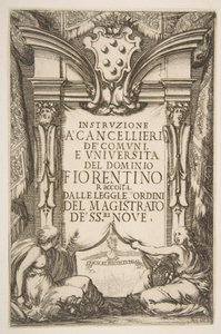 Portada de la Instruzione a Cancellieri de Stefano della Bella
